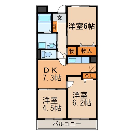 メゾンソレアードの物件間取画像